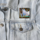 Daybreak - door Maxfield Parrish Vierkante Button 5,1 Cm (In situ)