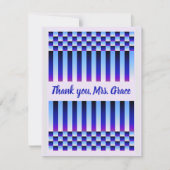 Daybreak en Nightfall (Checkers en Stripes) Bedankkaart (Voorkant)