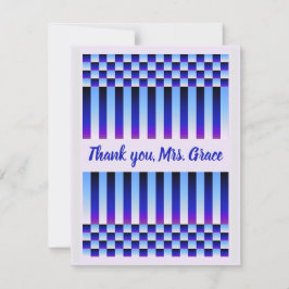 Daybreak en Nightfall (Checkers en Stripes) Bedankkaart