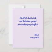 Daybreak en Nightfall (Checkers en Stripes) Bedankkaart (Achterkant)