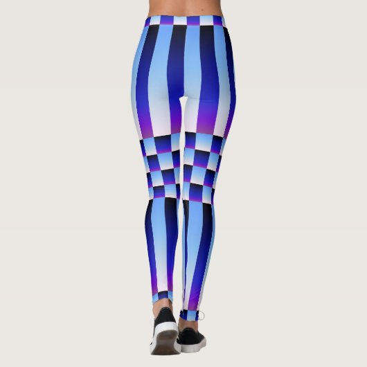 Daybreak en Nightfall (Checkers en Stripes) Leggings (Achterkant)