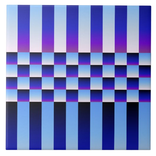 Daybreak en Nightfall (Checkers en Stripes) Tegeltje (Voorkant)