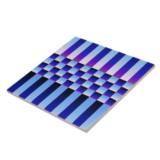 Daybreak en Nightfall (Checkers en Stripes) Tegeltje (Zijkant)