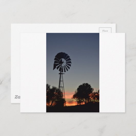 DAYBREAK EN WINDMILL PLATTELANDSQUEENSLAND AUSTRAL BRIEFKAART (Voorkant / Achterkant)