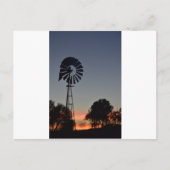 DAYBREAK EN WINDMILL PLATTELANDSQUEENSLAND AUSTRAL BRIEFKAART (Voorkant)