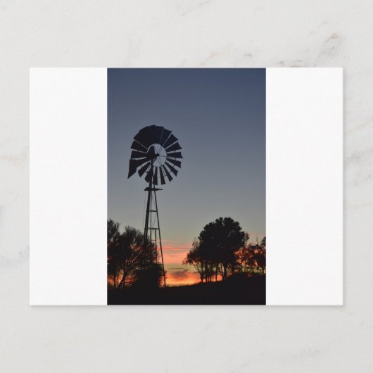 DAYBREAK EN WINDMILL PLATTELANDSQUEENSLAND AUSTRAL BRIEFKAART (Voorkant)