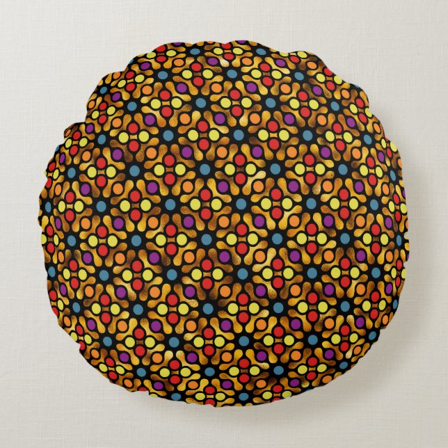 Daybreak Festival Rond Kussen (Voorkant)