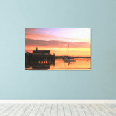 Daybreak in de haven van Provincetown Canvas Afdruk (Insitu (Houten vloer))
