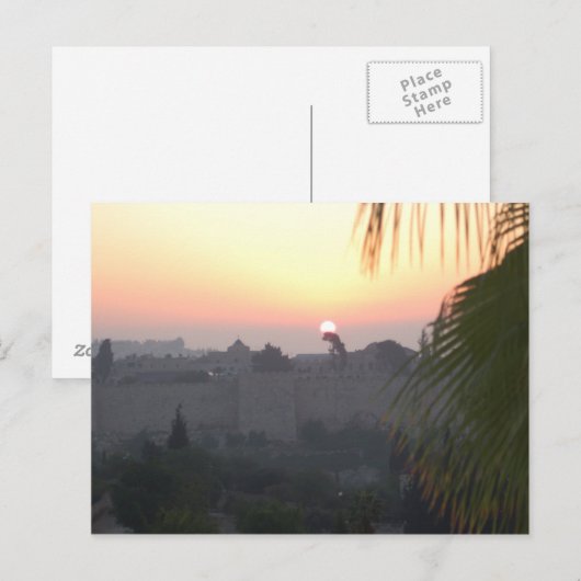 Daybreak Jerusalem Briefkaart (Voorkant / Achterkant)