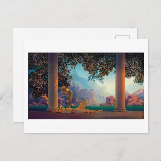 DAYBREAK Maxfield Parrish 1922 ... 2022 Briefkaart (Voorkant / Achterkant)