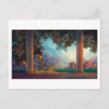 DAYBREAK Maxfield Parrish 1922 ... 2022 Briefkaart
