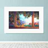 DAYBREAK Maxfield Parrish 1922 ... 2022 Poster Canvas Afdruk (Insitu (Houten vloer))