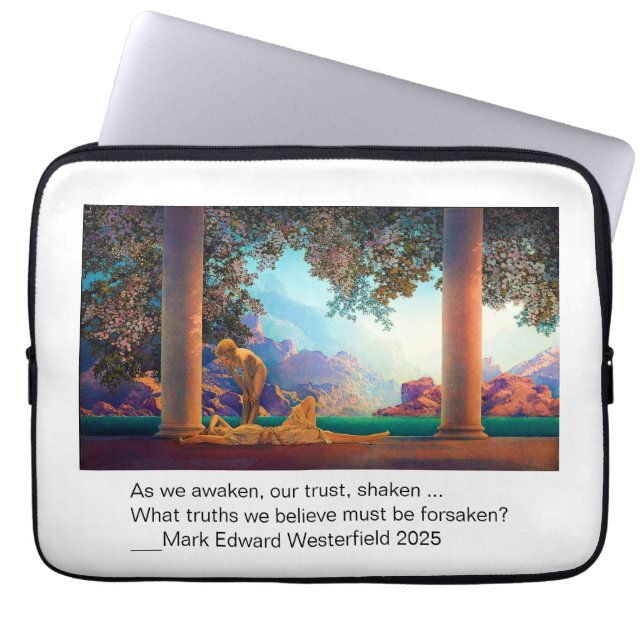 DAYBREAK Maxfield Parrish 1922 ... 2022 Poster Laptop Sleeve (Voorkant)