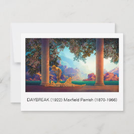 DAYBREAK Maxfield Parrish 1922 ... 2025 Briefkaart