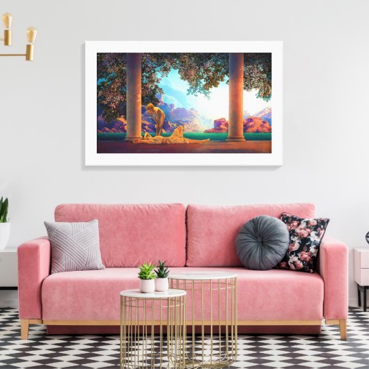 DAYBREAK Maxfield Parrish 1922 ... 2025 Canvas Afdruk (Insitu (Woonkamer))