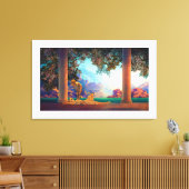 DAYBREAK Maxfield Parrish 1922 ... 2025 Canvas Afdruk (Insitu (Woonkamer))