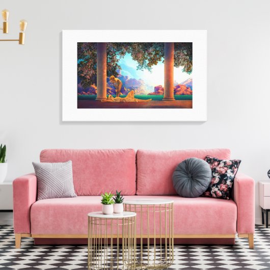 DAYBREAK Maxfield Parrish 1922 ... 2025 Canvas Afdruk (Insitu (Woonkamer))
