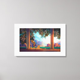 DAYBREAK Maxfield Parrish 1922 ... 2025 Canvas Afdruk