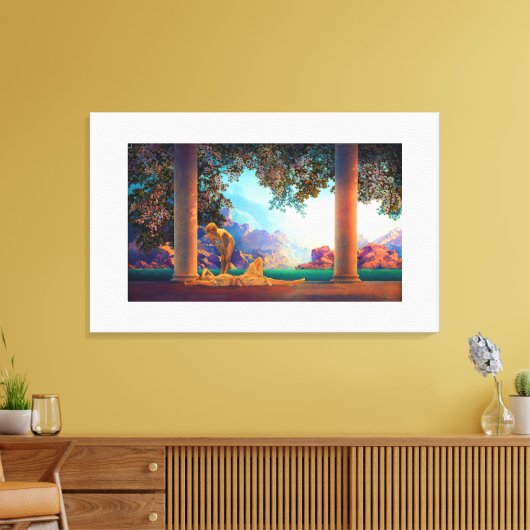 DAYBREAK Maxfield Parrish 1922 ... 2025 Canvas Afdruk (Insitu (Woonkamer))
