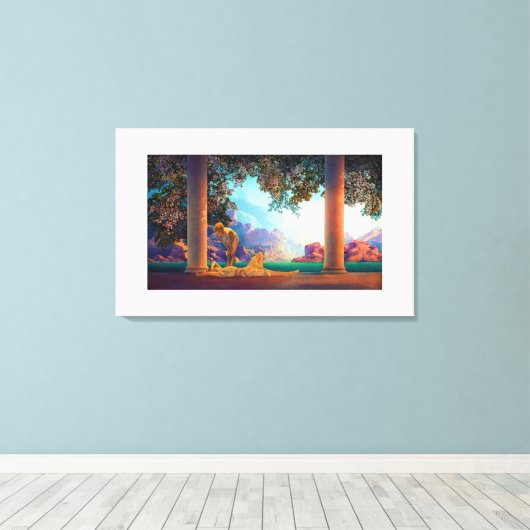 DAYBREAK Maxfield Parrish 1922 ... 2025 Canvas Afdruk (Insitu (Houten vloer))