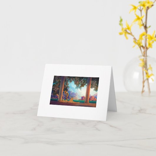 DAYBREAK Maxfield Parrish 1922 ... 2025 Kaart (Gele Bloem)