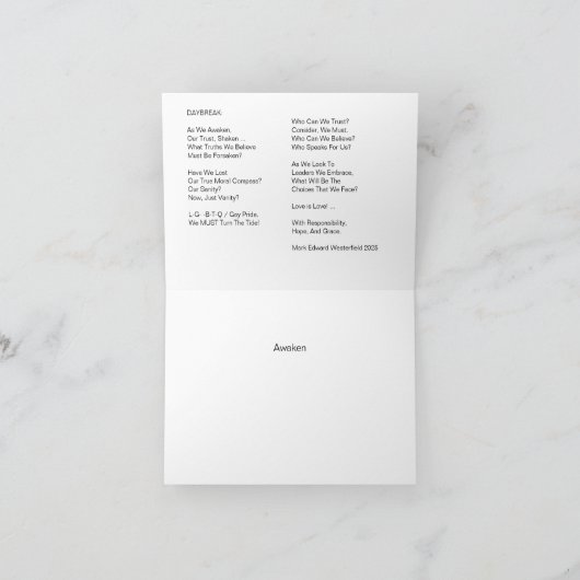 DAYBREAK Maxfield Parrish 1922 ... 2025 Kaart (Binnen)