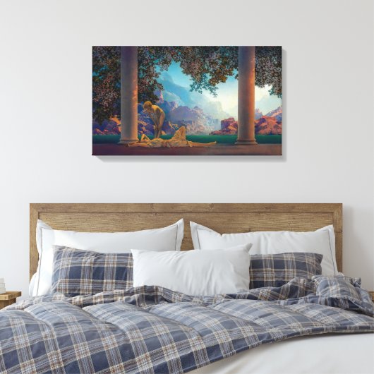 Daybreak | Maxfield Parrish | Canvas Afdruk (Insitu (Slaapkamer))