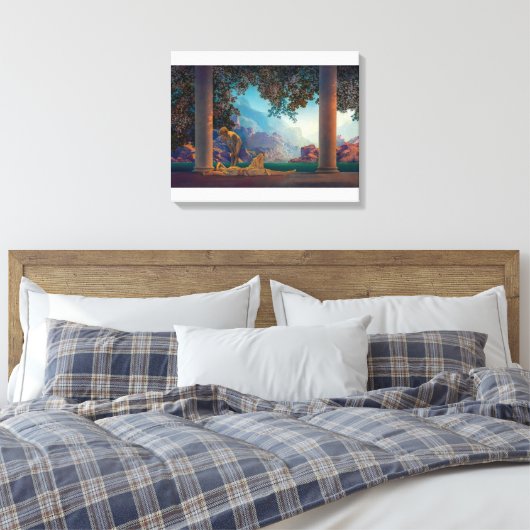 Daybreak | Maxfield Parrish | Canvas Afdruk (Insitu (Slaapkamer))
