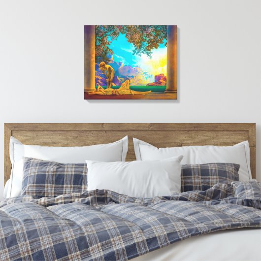 Daybreak Maxfield Parrish Canvas Afdruk (Insitu (Slaapkamer))