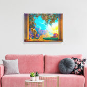 Daybreak Maxfield Parrish Canvas Afdruk (Insitu (Woonkamer))