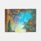Daybreak Maxfield Parrish Fleece Deken (Voorkant (Horizontaal))