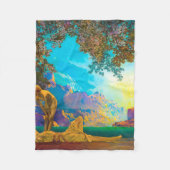 Daybreak Maxfield Parrish Fleece Deken (Voorkant)