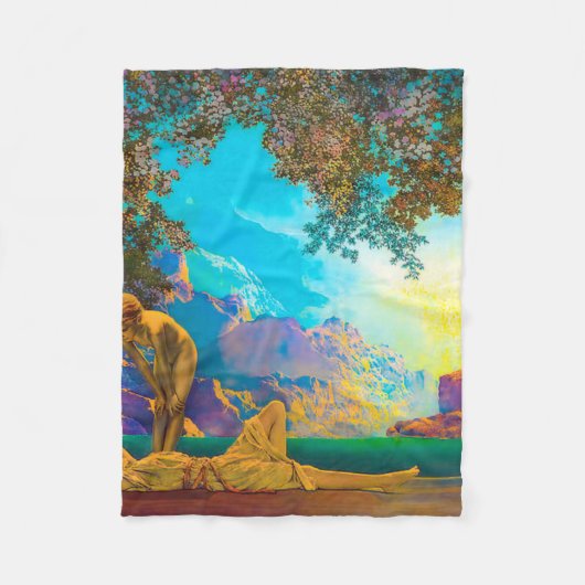 Daybreak Maxfield Parrish Fleece Deken (Voorkant)