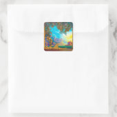Daybreak Maxfield Parrish Vierkante Sticker (Tas)