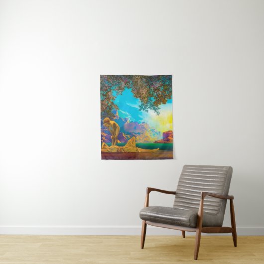 Daybreak Maxfield Parrish Wandkleed (In situ)