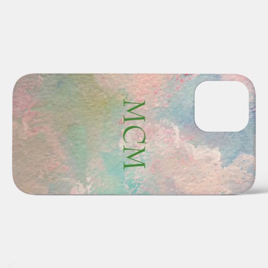Daybreak met monogram iPhone/iPad case (Achterkant (horizontaal))