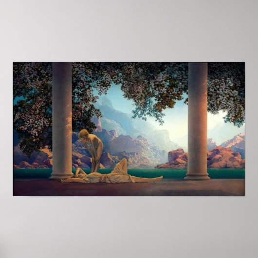 Daybreak van Maxfield Parrish in 1922 Poster (Voorkant)