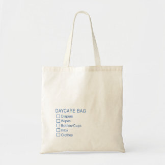 Daycare Checklist Bag in Blue Tote Bag