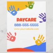 Daycare Childcare Kids Tear-Offs Flyer Template (Achterkant)