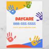 Daycare Childcare Kindergarten School Fun Flyer (Achterkant)