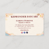 Daycare Professional Business | Kinder Waterverf Visitekaartje (Achterkant)