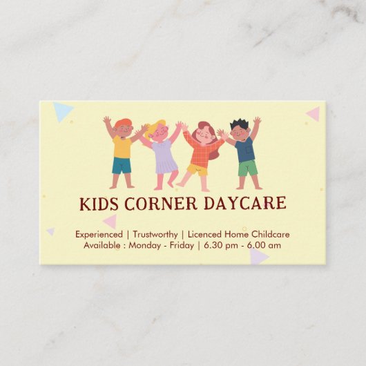 Daycare Professional Business | kinderopvang met v Visitekaartje (Voorkant)