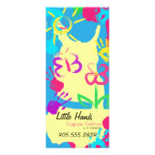 Daycare Promotionele Flyer - Kleurrijke Hand Print Reclamekaart (Voorkant)