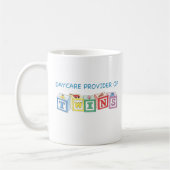 Daycare Provider of Twins Blocks Koffiemok (Links)
