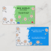 DAYCARE Visitekaartje voor kinderverzorging (Voorkant / Achterkant)