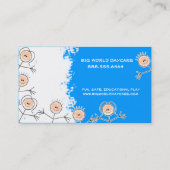 DAYCARE Visitekaartje voor kinderverzorging (Achterkant)