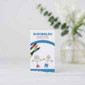 DAYCARE Visitekaartje voor kinderverzorging (Staand voorkant)