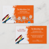 DAYCARE Visitekaartje voor kinderverzorging (Voorkant / Achterkant)