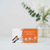 DAYCARE Visitekaartje voor kinderverzorging (Staand voorkant)