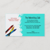 DAYCARE Visitekaartje voor kinderverzorging (Achterkant)